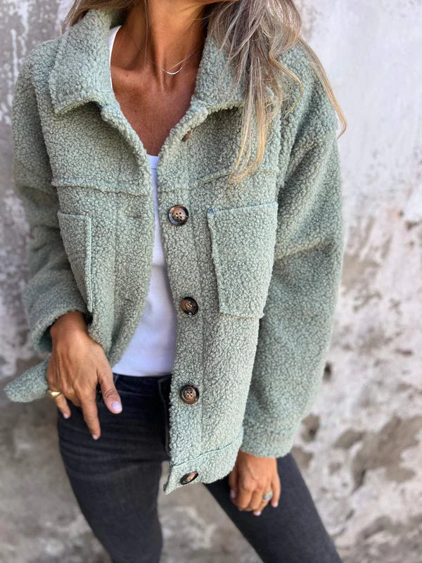 Dion™ - Veste courte en Laine écologique avec revers