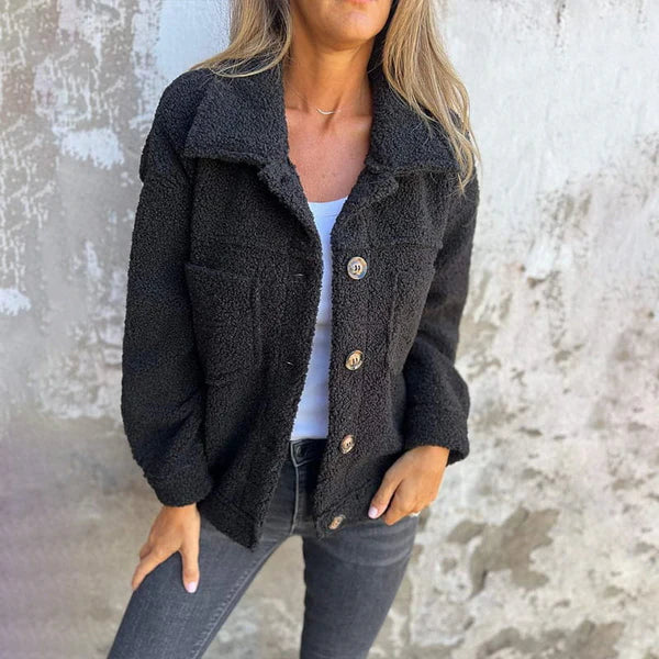 Dion™ - Veste courte en Laine écologique avec revers